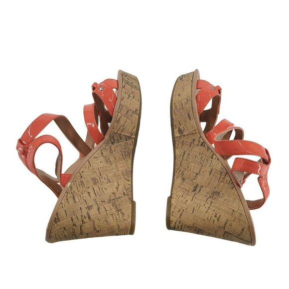 Tommy Hilfiger Cork Wedge Sandal Pink Size 8 - Picture 8 of 9